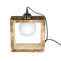 Настольная лампа из состренного дерева в стиле лофт российского производства Petrasvet S8061-1, 1хЕ14 макс. 60Вт