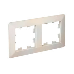  Systeme Electric ATLASDESIGN AIR 2-постовая РАМКА, ЖЕМЧУГ/дымчатый белый