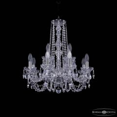 Подвесная люстра Bohemia Ivele Crystal 1402 1402/8+4/195/h-60 Ni