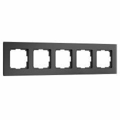  Werkel W0053108/ Рамка на 5 постов Senso (черный, стекло soft-touch) W0053108