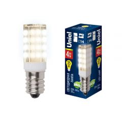 Лампа светодиодная Uniel LED-Y16-4W/WW/E14/CL PLZ04WH