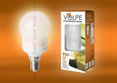 Лампа энергосберегающая Volpe E14 11W 2700K матовая CFL-G 45 220-240V 11W E14 2700K 03643