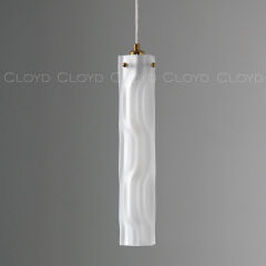 Подвесной светильник Cloyd ICEBERG-A P1 / Ø8 см - латунь - белое матовое стекло (арт.11643)