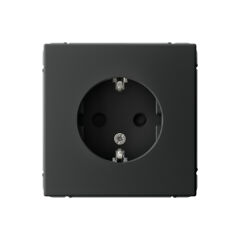  Systeme Electric ARTGALLERY РОЗЕТКА с заземлением со шторками, 16А, механизм, КАРБОН