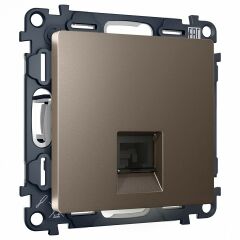 Розетка Ethernet RJ-45 и со шторками, без рамки Ambrella Volt ALFA MA642005