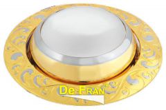 Точечный светильник De Fran FT 182A GCH R50 Светильник "Рыбий глаз" (сфера поворотная) золото + хром Е14 1 x 50 вт