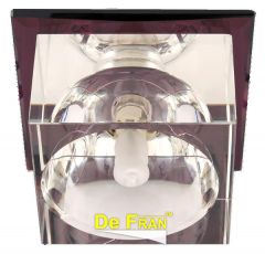 Точечный светильник De Fran FT 9256 l "Куб" серебро + сиреневый G9 1 x 40 вт