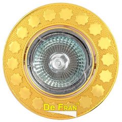 Точечный светильник De Fran FT 115A G "Поворотный в центре" золото MR16 1 x 50 вт