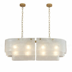 Люстра подвесная Cloyd PAMIR C12 / шир. 100 см - золото - белое матовое стекло (арт.11657)