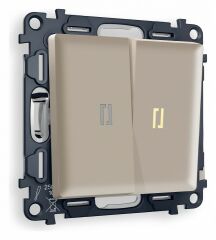 Выключатель проходной двухклавишный с подсветкой Ambrella Volt Quant MA364030