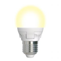  Uniel Лампа светодиодная диммируемая (UL-00004303) E27 7W 3000K матовая LED-G45 7W/3000K/E27/FR/DIM PLP01WH