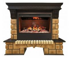  Real Flame Комплект из электрокамина напольного и портала (131х42.5х106.5 см) Stone Brick 346189