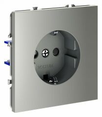 Розетка с заземлением и со шторкой, без рамки Voltum S70 VLS040205