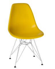 Стул обеденный Dobrin LMZL-PP638A DSR, ножки хром, цвет желтый (Y-01)