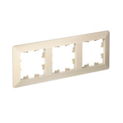  Systeme Electric ATLASDESIGN AIR 3-постовая РАМКА, БЕЖЕВЫЙ/дымчатый белый