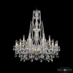Подвесная люстра Bohemia Ivele Crystal 1411 1411/12+6/300/XL-96 G