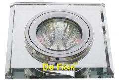 Точечный светильник De Fran FT 848-MS "Квадрат" зеркальный серебро MR16 1 x 50 вт