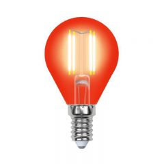Лампа светодиодная Uniel LED-G45-5W/RED/E14 GLA02RD картон