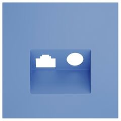 Накладка для ТВ-розетки и RJ-11 или RJ-45 Voltega S70 VLS002715