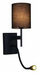  Reluce Бра с подсветкой 86210-9.2-001KT LED3W+E14 BK