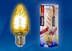  Uniel Лампа энергосберегающая (03862) E27 12W Gold золотая ESL-C21-T12/GOLD/E27