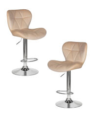 Набор 2 шт Стул барный Dobrin BARNY, бежевый велюр (MJ9-10)