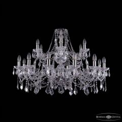 Подвесная люстра Bohemia Ivele Crystal 1413 1413/12+6/360/2d Ni Leafs