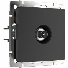  Werkel ТВ-розетка проходная (черный матовый) W1184008