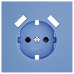 Накладка для розетки с заземлением и со шторками и 2хUSB type A Voltum S70 VLS000915