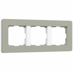  Werkel W0033067/ Рамка на 3 поста Split (дымчатый/белый, soft-touch) W0033067