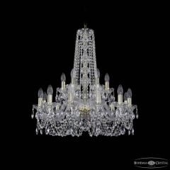 Подвесная люстра Bohemia Ivele Crystal 1402 1402/12+6/240/h-75 G