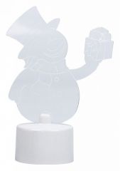 Neon-Night Снеговик световой (10 см) с подарком 2D 501-054
