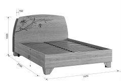  Mebelson Кровать полутораспальная Виктория-1 2000x1400 мм