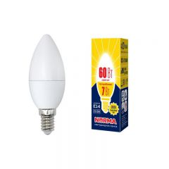 Volpe Лампа светодиодная (UL-00003796) E14 7W 3000K матовая LED-C37-7W/WW/E14/FR/NR