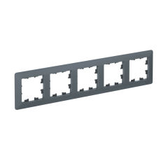  Systeme Electric ATLASDESIGN AIR 5-постовая РАМКА, ГРИФЕЛЬ/дымчатый черный