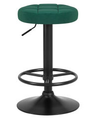 Табурет барный Dobrin LM-5008 BRUNO BLACK, зеленый велюр (MJ9-88)