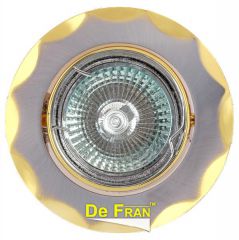 Точечный светильник De Fran FT 152AK SNG "Поворотный в центре" сатин-никель+золото MR16 1 x 50 вт