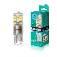 Лампа светодиодная Camelion G9 5W 4500K LED5-G9-NF/845/G9 13705