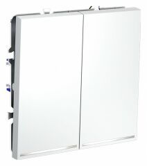Выключатель проходной двухклавишный с подсветкой без рамки Voltum S70 VLS020402