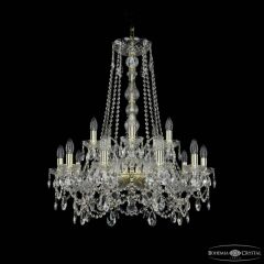 Подвесная люстра Bohemia Ivele Crystal 1411 1411/10+5/240/h-84 G