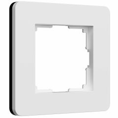  Werkel W0013068/ Рамка на 1 пост Split (белый/черный, soft-touch) W0013068