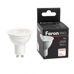Лампа светодиодная Feron GU10 7W 6400K матовая LB-1607 38178