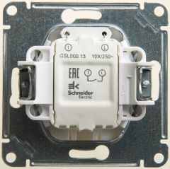 Schneider Electric GLOSSA 1-клавишный ВЫКЛЮЧАТЕЛЬ с подсветкой, сх.1а, 10АХ, механизм, ПЕРЛАМУТР