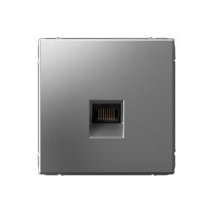  Systeme Electric ARTGALLERY РОЗЕТКА компьютерная RJ45, кат. 5е, механизм, СТАЛЬ