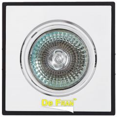 Точечный светильник De Fran 16190 "Квадрат" белый + черный MR16 1 x 50 вт