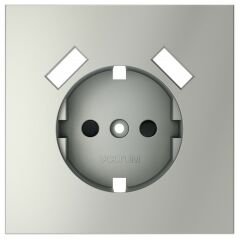 Накладка для розетки с заземлением и со шторками и 2хUSB type A Voltum S70 VLS000905