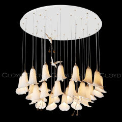 Люстра подвесная Cloyd OSANNA C29 / Ø100 см - керамика - белый (арт.11891)