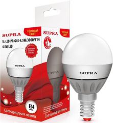 Лампа светодиодная Supra SL-LED-PR-G45-4.5W/3000/E14