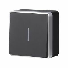  Werkel Выключатель одноклавишный с подсветкой Gallant черный с серебром W5010134 W5010134