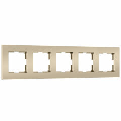  Werkel W0052911/ Рамка на 5 постов Slab (шампань софт) W0052911